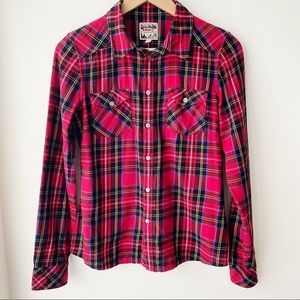 Aritzia TNA Plaid Classic Fit Flannel Shirt